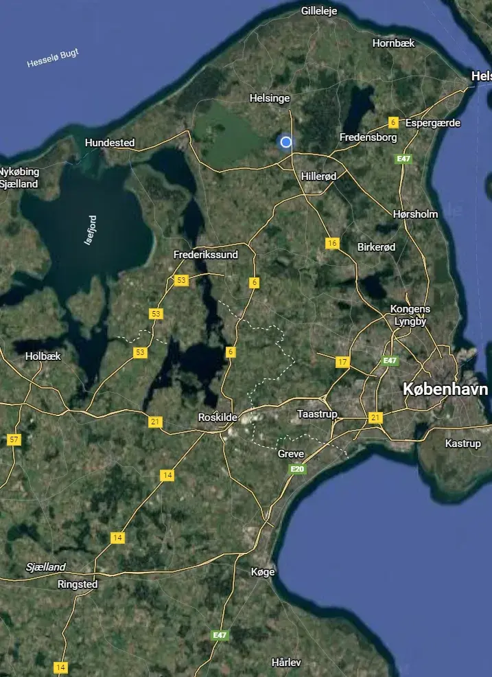 Kort over MR Supports dækningsområde i København og Nordsjælland