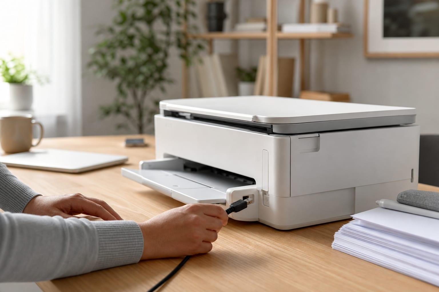 MR Support hjælper med printer opsætning og fejlfinding hjemme hos kunden